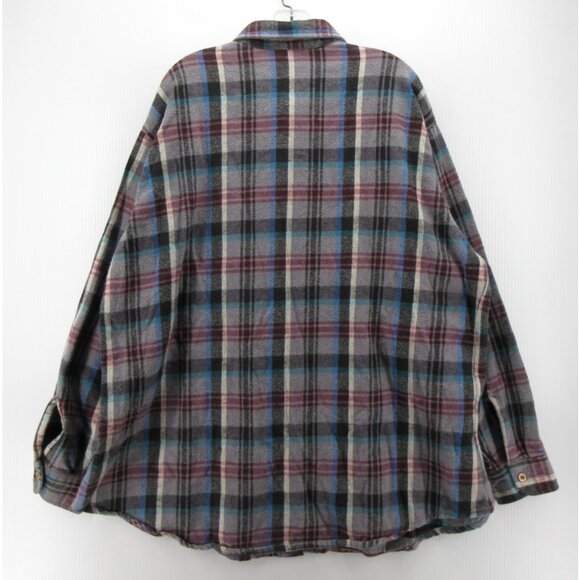 VINTAGE Big Mac Shirt XXL Tall Flannel Plaid 80s 90s JC Penny USA Made - Picture 6 of 10